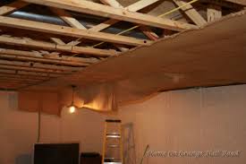 Staple Burlap Or Fabric To Rafters Basement Remodeling Basement Bedrooms Basement Ceiling Ideas Cheap