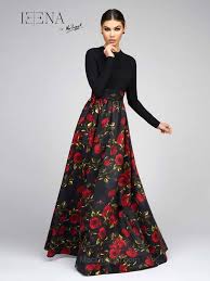 Ieena Duggal Style 25266i In Black Rose Belongs In Your Wardrobe Fight The Cool Fa Long Sleeve Dress Formal Long Sleeve Evening Gowns Long Sleeve Formal Gowns