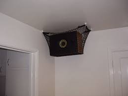 How To Hang Speakers On The Ceiling Using Cargo Net Speaker Wall Mounts Black Bedroom Decor In Wall Speakers