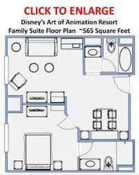 Disney S Art Of Animation Resort Family Suite Floor Plan 6 12 Art Of Animation Resort Disney Art Of Animation Disney World Map