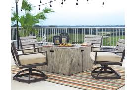Peachstone 5 Piece Outdoor Fire Pit Set Ashley Furniture Homestore Fire Pit Sets Outdoor Fire Pit Patio