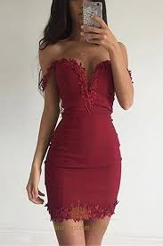 Burgundy Off The Shoulder Lace Embellished Short Sheath Cocktail Dress Bodycon Dress Homecoming Homecoming Dresses Tight Backless Prom Dresses