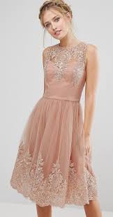 Beautiful Blush Lace Bridesmaid Dress With Illusion Neckline Cocktail Dress Lace Lace Dress Sheer Lace Dress