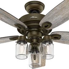 Hunter Crown Canyon 52 In Indoor Regal Bronze Ceiling Fan 53331 The Home Depot Bronze Ceiling Fan Farmhouse Ceiling Fan Ceiling Fan With Light