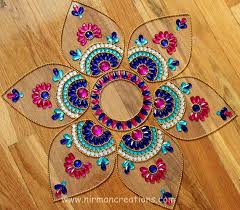 Diwali Rangoli Floor Art Jumbo Pan Blue Pink White Set Of 7 Pieces Diy Diwali Decorations Diwali Craft Acrylic Rangoli