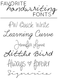 Favorite Handwriting Style Fonts Handwriting Styles Calligraphy Writing Styles Lettering Fonts