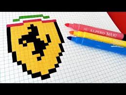 Handmade Pixel Art How To Draw Ferrari Logo Pixelart Youtube Pixel Art Pixel Drawing Minecraft Pixel Art
