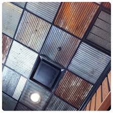 Upcycled Ceiling Tiles With Lots Of Rust Metal Ceiling Drop Ceiling Tiles Dropped Ceiling