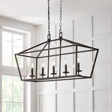 Monteaux Lighting Caged 5 Light Bronze Chandelier 5 76201 The Home Depot Dinning Room Lighting Dining Room Light Fixtures