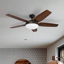 Honeywell Carmel 48 Inch Ceiling Fan With Integrated Light Kit And Remote Control Five Reversible Cimarro Ceiling Fan Bronze Ceiling Fan Ceiling Fan Light Kit