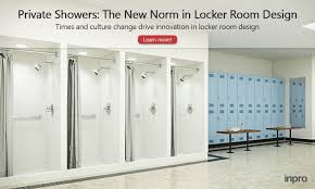 Communal Showers Are A Thing Of The Past Times And Culture Change Drive Innovation In Locker Room Design We Br Locker Room Shower Washroom Design Locker Room