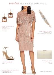 Rose Gold Beaded Cocktail Dress Dress For The Wedding Sequin Cocktail Dress Cocktail Dress Wedding Cocktail Dress Style