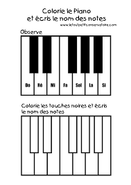 Coloriage Dessin Du Piano Instrument De Musique A Clavier Note De Piano Piano Lecons De Musique Pour Cours Elementaire