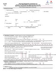 Business Registration Application For Income Tax Withholding Sales And Use Tax And Machinery Equipment And Manufacturing Income Tax Registration Tax Forms