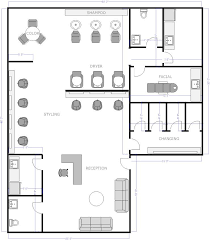 Salon Floor Plan 1 Example Smartdraw Salon Interior Design Room Layout Planner Floor Plan Design