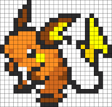 Raichu Kandi Pattern Pixel Art Pokemon Pokemon Perler Beads Pokemon Cross Stitch