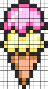 Ice Cream Perler Bead Pattern Origami Facile Halloween Points De Couture Pokemon Perle