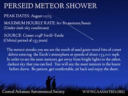 The Perseid Meteor Shower Central Arkansas Astronomical Society