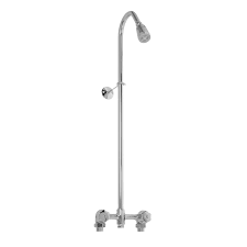 Exposed 2 Valve Shower Polished Chrome Outdoor Shower Shower Heads Polished Chrome