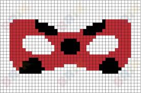 Ladybug Mask Pixel Art Perler Bead Art Easy Perler Bead Patterns Pixel Art