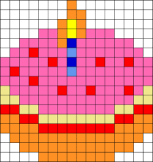 Cake Kandi Pattern Perler Bead Templates Perler Bead Patterns Plastic Canvas Patterns