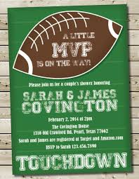 Custom Printable Football Theme Baby Boy Couples Shower Diaper Party Invitation 5x7 Or Football Baby Shower Football Baby Shower Invitations Sports Baby Shower