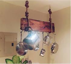 12 Diy Pot Rack Projects To Save Space In Your Kitchen Pot Rack Hanging Rustic Pot Racks Hanging Racks