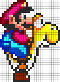 Mario And Yoshi Kandi Pattern Beading Patterns Mario Crafts Perler Bead Art
