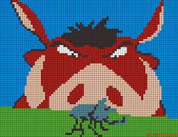 Pumbaa Lion King Perler Bead Pattern