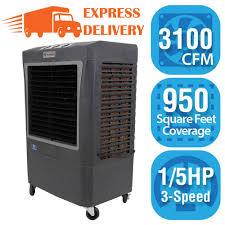 Hessaire 3 100 Cfm 3 Speed Portable Evaporative Cooler Swamp Cooler For 950 Sq Ft Mc37v The Home Depot Swamp Cooler Evaporative Cooler Portable Cooler