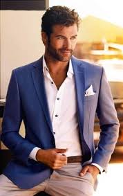 Weekend Style Cocktail Attire Men Blue Blazer Men Blazer Outfits Men