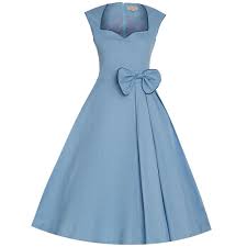 Grace Powder Blue Party Dress Elbise
