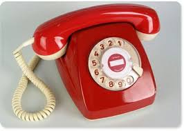 1960s 70s Era Red Rotary Dial Home Landline Phone Old Phone Refurbished Phones Antique Phone