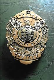 Police Officer Lee County Airport Florida Police Badge Sheriff Badge Fire Badge