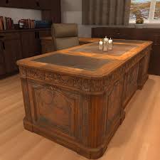 Carved Wood Antique Office Desk 3d Model Office Desk Resolute Desk Architectural Interior By Studio Wooden Office Desk Office Desk Antique Office Desk