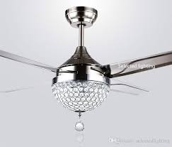 18w Ceiling Fans Light Changeable Light Remote Control 42 Inch 220v 110v Ceiling Fans Crystal Lights Metal Ceiling Fan With Light Ceiling Fan Crystal Fan Light
