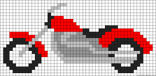 Motorcycle Perler Bead Pattern Med Bilder Strikking Brodering Strikkeoppskrift