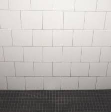 6x6 Offset White Wall Tile With Black 1x1 Mosaic Floor Tile Shower Ideas Master Bathroom Idea Best Bathroom Flooring White Tile Shower White Wall Tiles