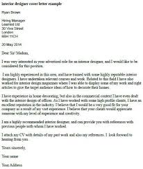 Interior Designer Cover Letter Example Learnist Org Interior Design Cover Letter Cover Letter Example Letter Example