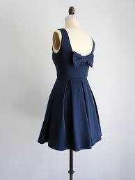 January Navy Blue Short Bridesmaid Dress With Pockets Back Bow Dark Blue Party Dress With Full Pleated Skirt Vintage Inspired Retro With Images Vintage Inspired Cocktail Dress Navy