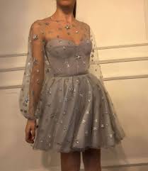 Pinterest Amyypins Evening Dresses Elegant Long Sleeve Homecoming Dresses Grey Homecoming Dress