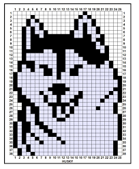 Perle Ou Elastique Croquis Chien Husky Dessin Petit Carreau Dessin De Chien Point De Croix