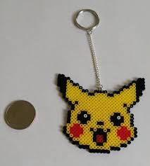 Pikachu Pokemon Perler Keychain 7 On Etsy Holiday Gift Avec Images Pokemon Perle Perles A Tisser Billes De Fer