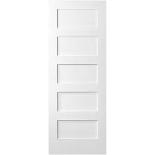 Masonite Crown Mdf Smooth 5 Panel Equal Solid Core Primed Composite Interior Door Slab 14117 At T Doors Interior Masonite Interior Doors Prehung Interior Doors