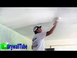 Skim Coat Over A Painted Popcorn Ceiling Skim Coating Tips And Tricks Youtube In 2020 Popcorn Ceiling Skim Coating Beadboard Wallpaper