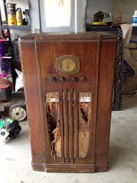 1937 Radio Cabinet Upcycled Into A Lighted Minibar Antique Radio Cabinet Vintage Radio Cabinet Vintage Repurposed Items