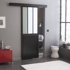Porte Coulissante Verre Trempe Revetu Atelier Artens 204 X 73 Cm Leroy Merlin Porte Coulissante Verre Porte Coulissante Atelier Et Porte Coulissante