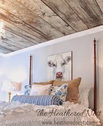 Center The Handmade Hangout Features 3 Center Bedroom Diy Barn Wood Ceiling Wood Plank Ceiling