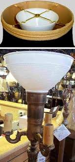 White Glass Reflector Bowl Torchiere Shade Glass Lamp Shade Floor Lamp Shades Lamp