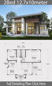 Home Design Plan 12 7x10m With 2 Bedrooms Home Design With Plansearch Architectural House Plans Contemporary House Plans Modern House Plans